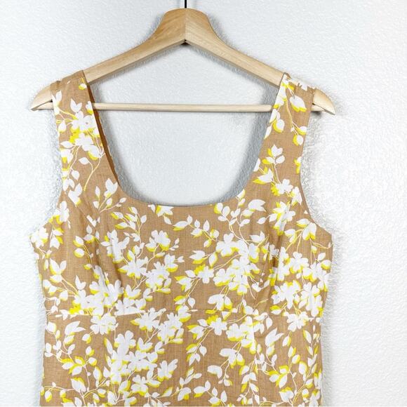 Draper James Womens Floral Linen Sleeveless Mini Dress Size 10 - Picture 2 of 11